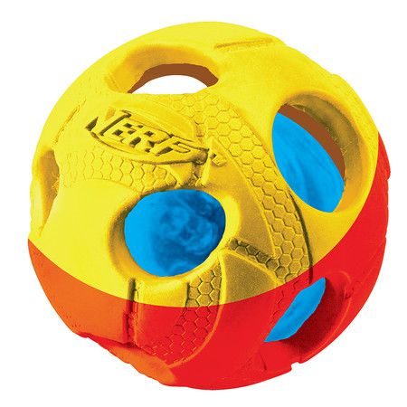 Nerf Игрушка для собак Nerf Мяч двухцветный светящийся - 8 см