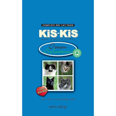 KiS-KiS KiS-KiS Ocean selection корм для взрослых кошек с рыбой и домашней птицей 450 г