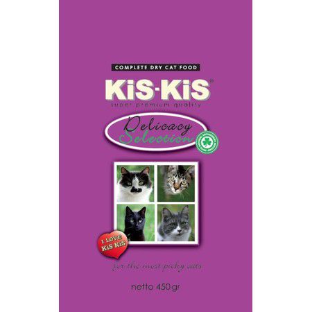 KiS-KiS KiS-KiS Delicacy корм для взрослых кошек с гусем, ягненком, рыбой 450 г
