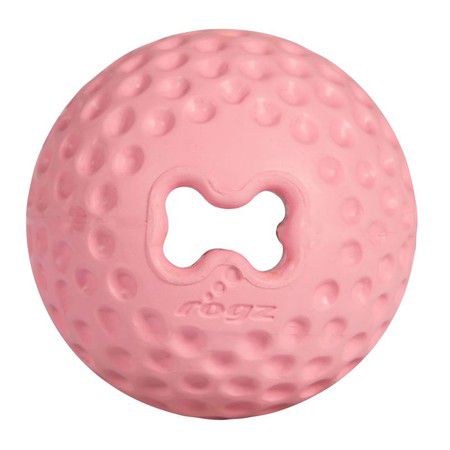 ROGZ Игрушка для собак ROGZ Gumz M мяч из литой резины с отверстием для лакомства Розовый - 64 мм