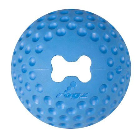 ROGZ Игрушка для собак ROGZ Gumz M мяч из литой резины с отверстием для лакомства Синий - 64 мм