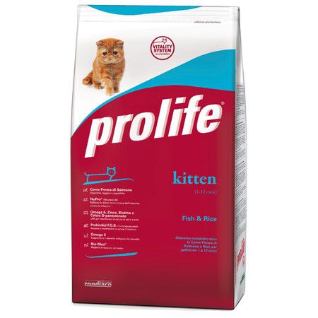 Prolife Prolife Kitten сухой корм для котят с рыбой и рисом - 400 г