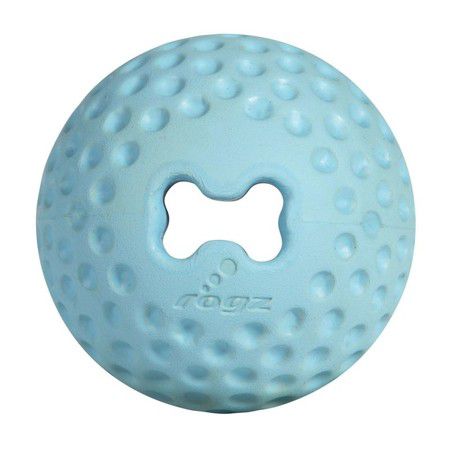 ROGZ Игрушка для собак ROGZ Gumz M мяч из литой резины с отверстием для лакомства Голубой - 64 мм