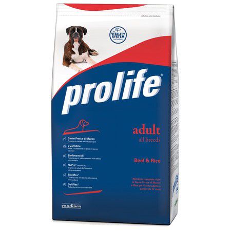Prolife Prolife Dog Adult сухой корм для собак с говядиной и рисом - 800 г