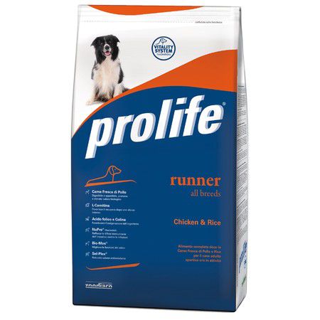 Prolife Prolife Dog Adult Runner сухой корм для активных и/или спортивных собак с курицей и рисом