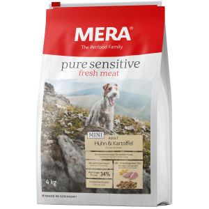 Mera Сухой корм Mera Pure Sensitive Mini Adult Huhn & Kartoffel High Protein для взрослых собак мелких пород с курицей и картофелем