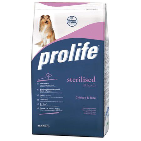 Prolife Prolife Dog Adult Sterilized сухой корм для стерилизованных собак с курицей и рисом - 800 г