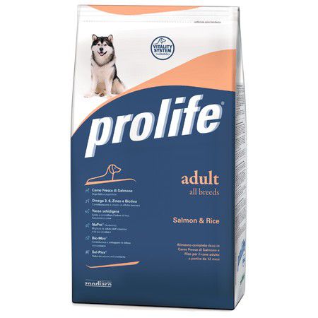 Prolife Prolife Dog Adult сухой корм для собак с лососем и рисом - 800 г