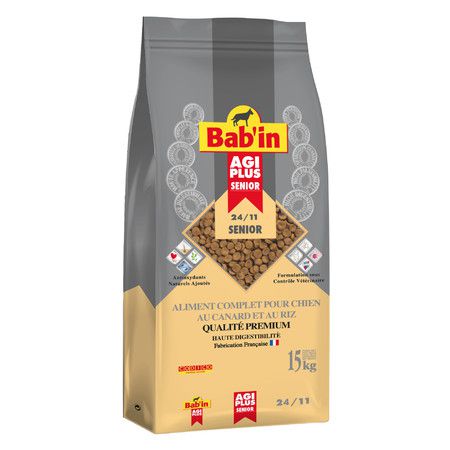 Babin Babin Agi Plus сухой корм для пожилых собак с мясом утки - 15 кг