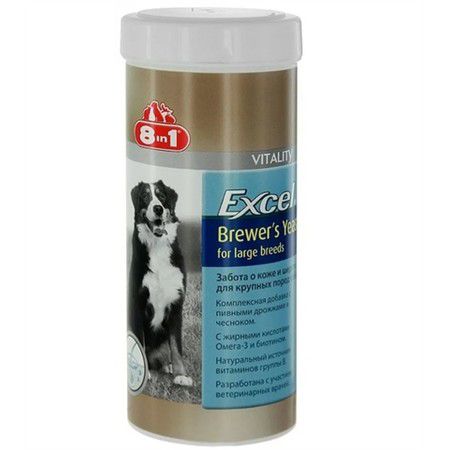 8 in 1 8 in 1 Excel Brewers Yeast Large Breeds пивные дрожжи для собак крупных пород - 80 таблеток