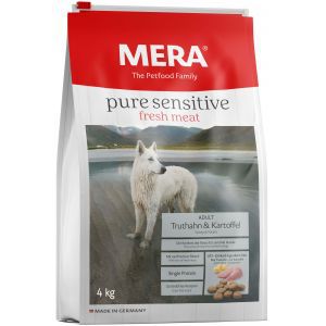 Mera Сухой корм Mera Pure Sensitive Adult Truthahn & Kartoffel для взрослых собак с индейкой и картофелем - 4 кг