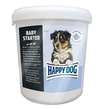 Happy Dog Сухой корм Happy Dog Baby Starter для щенков от 4 до 5 недель с птицей и лососем