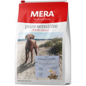 Mera Сухой корм Mera Рure Sensitive Adult Hering & Kartoffel для взрослых собак с сельдью и картофелем - 4 кг