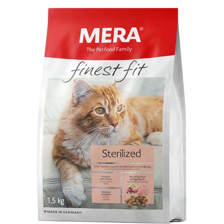 Mera Сухой корм Mera Finest Fit Sterilized для стерелизованных кошек с курицей - 1,5 кг