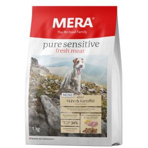 Mera Сухой корм Mera Pure Sensitive Mini Adult Huhn & Kartoffel High Protein для взрослых собак мелких пород с курицей и картофелем - 1 кг