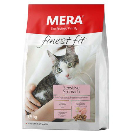 Mera Сухой корм Mera Finest Fit Sensitive Stomach для кошек с чувствительным пищеварением с курицей - 1,5 кг