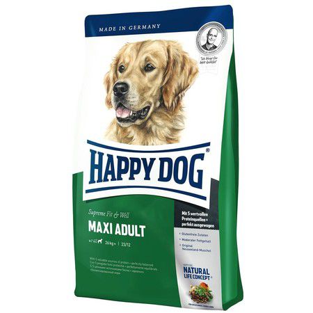 Happy Dog Сухой корм Happy Dog Supreme Fit & Well Maxi Adult для собак крупных пород с птицей и лососем - 1 кг