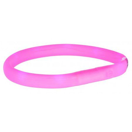 TRIXIE Кольцо Trixie для собак мигающее с USB M–L 50 см/ф18 мм розовое