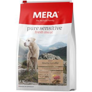 Mera Сухой корм Mera Pure Sensitive Adult Rind & Kartoffel High Protein для взрослых собак с говядиной и картофелем - 4 кг