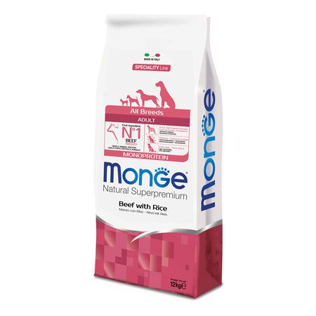MONGE Сухой корм Monge Dog All Breeds для взрослых собак с говядиной и рисом