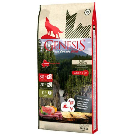 GENESIS Genesis Pure Canada Deep Canyon Adult для взрослых собак всех пород с курицей, ягненком и козой