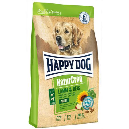 Happy Dog Сухой корм Happy Dog Premium NaturCroq Lamm & Reis для взрослых собак всех пород с ягненком и рисом - 15 кг