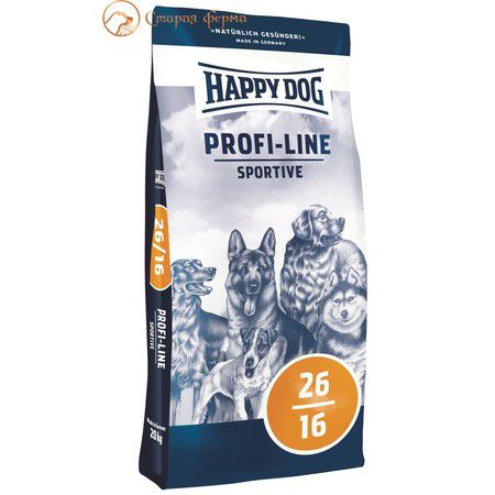 Happy Dog Сухой корм Happy Dog Profi-Line Sport 26/16 для взрослых собак уличного содержания и взрослых собак с высокой активностью - 20 кг