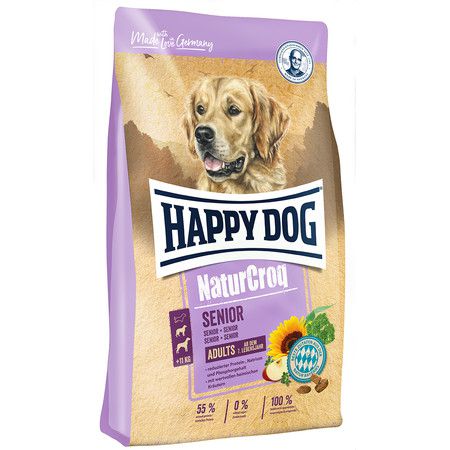Happy Dog Сухой корм Happy Dog Premium Natur Croq Senior для пожилых собак всех пород - 15 кг