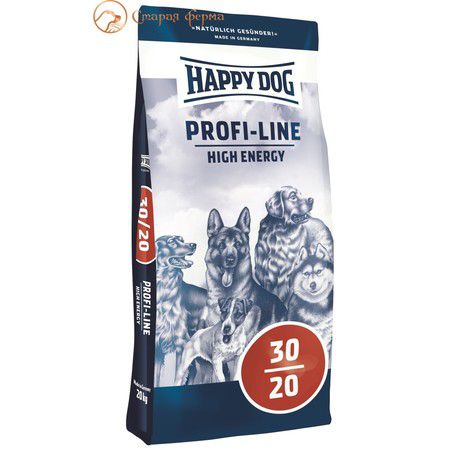 Happy Dog Сухой корм Happy Dog Profi-Line High Energy 30/20 для взрослых собак уличного содержания и взрослых собак с высокой активностью - 20 кг