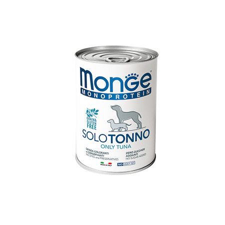 MONGE Monge Dog Monoproteico Solo консервы для собак паштет из тунца 400 г х 24 шт