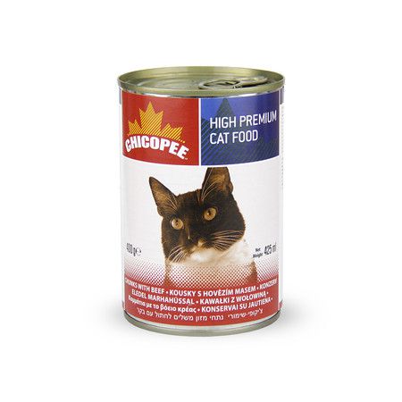 CHICOPEE Chicopee Cat Chunks Beef консервы для кошек всех возрастов с кусочками говядины в соусе - 400 г