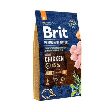 Brit Brit Premium by Nature Adult M сухой корм для собак средних пород с курицей - 8 кг