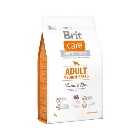 Brit Сухой корм Brit Care Adult Medium Breed Lamb & Rice для взрослых собак средних пород с ягненком и рисом - 3 кг