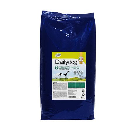 Dailydog Сухой корм Dailydog Adult Medium Breed для взрослых собак средних пород с курицей и рисом - 12 кг