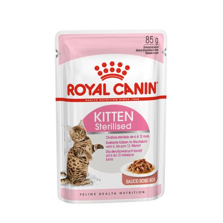 Royal Canin Влажный корм Royal Canin Kitten Sterilised для котят кусочки в соусе в паучах - 85 г