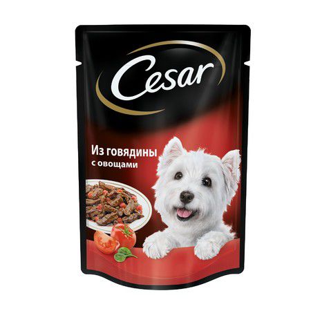 Cesar Cesar корм паучи из говядины с овощами для взрослых собак - 100 г