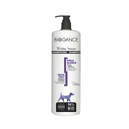 BIOGANCE Натуральный био-шампунь Biogance White Snow для собак светлых окрасов - 1 л
