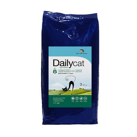 Dailycat Dailycat Adult Indoor Chicken and Rice сухой корм для взрослых кошек с курицей и рисом - 3 кг