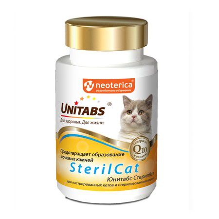 Unitabs Unitabs SterilCat с Q10 для кошек, 120 таб