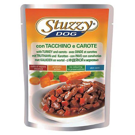 Stuzzy STUZZY DOG для собак в паучах с индейкой и морковью в соусе - 100 гр 24 шт