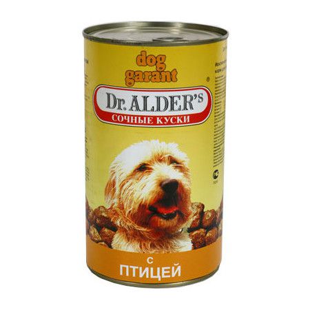 Dr. Alders Консервы Dr. Alder's Dog Garant для взрослых собак с курицей и индейкой 1230 гр х 12 шт