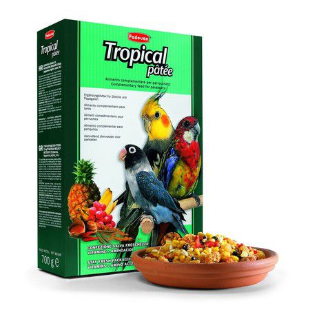 Padovan Корм Padovan Tropical patee для средних попугаев комплексный фруктовый - 0,7 кг