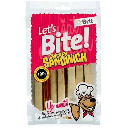 Brit Лакомство для собак Brit Let's Bite Chicken Sandwich Куриный сэндвич