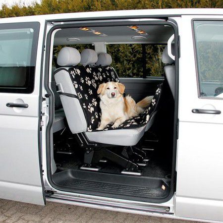 TRIXIE Подстилка Trixie для собак автомобильная 1,40х1,45 см нейлоновая серо-бежевая