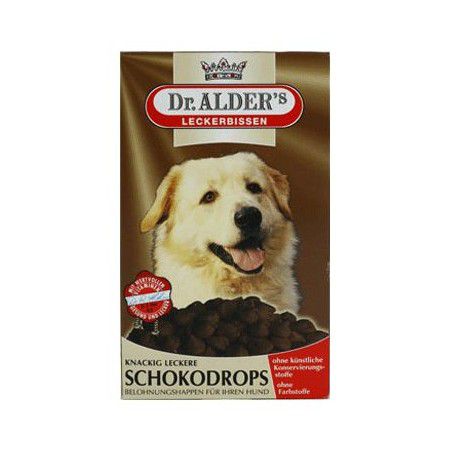 Dr. Alders Лакомство Dr. Alder's Шокодропс для собак для повышения жизненной активности питомца с шоколадом 250 гр