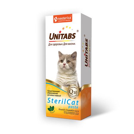 Unitabs Unitabs SterilCat витаминная паста для стерилизованных кошек для профилактики МКБ - 120 мл