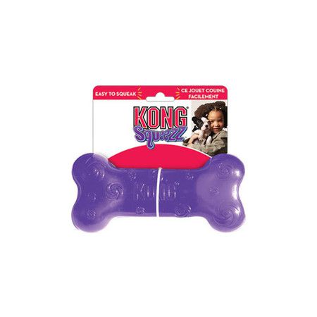 Kong Kong игрушка для собак Сквиз Косточка средняя резиновая с пищалкой