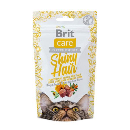 Brit Brit Care лакомство для кошек Shiny Hair для блестящей шерсти 50 г