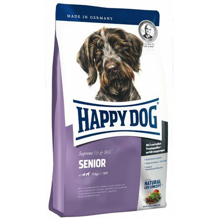 Happy Dog Сухой корм Happy Dog Supreme Fit & Well Senior для пожилых собак всех пород с птицей и лососем - 1 кг