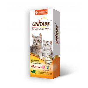 Unitabs Unitabs Mama+Kitty витаминная паста для котят, беременных и кормящих кошек - 120 мл